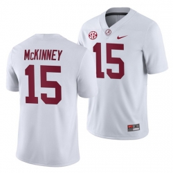 NCAA Football Alabama Crimson Tide Xavier McKinney White 2019 Away Game Jersey
