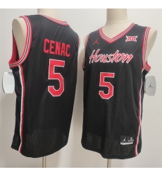 Men Houston Cougars 5 Chris Cenac Jr Black Stitched Football Jersey Men Houston Cougars 5 Chris Cenac Jr Black Stitched Football Jersey