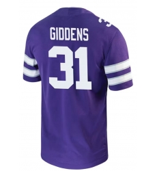 Men Kansas State University Giddens Purple Stitched Jersey