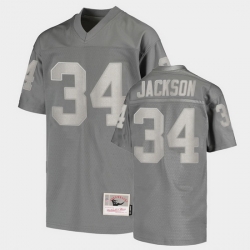 Men Las Vegas Raiders Bo Jackson Replica Charcoal Retired Player Jersey