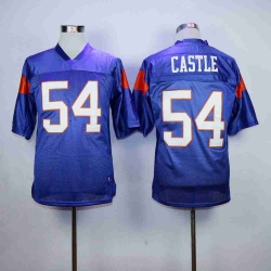 Mens 54 CASTLE Blue Mountain State Goats Movie Football Jersey blue