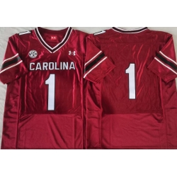 South Carolina Gamecock Red #1 Stitched Football Jersey
