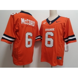 Syracuse Orange #6 Kyle McCord Orange F U S E Jersey