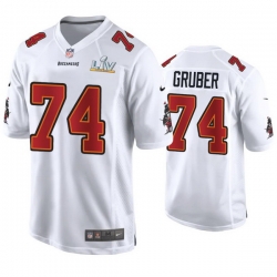 Paul Gruber Buccaneers White Super Bowl Lv Game Fashion Jersey