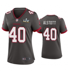 Women Mike Alstott Buccaneers Pewter Super Bowl Lv Game Jersey