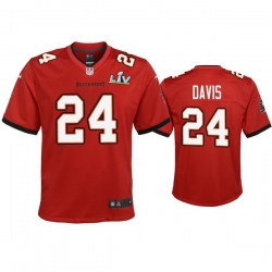 Youth Carlton Davis Buccaneers Red Super Bowl Lv Game Jersey