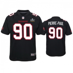 Youth Jason Pierre Paul Buccaneers Black Super Bowl Lv Game Fashion Jersey