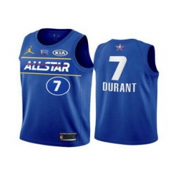 Men 2021 All Star 7 Kevin Durant Blue Eastern Conference Stitched NBA Jersey