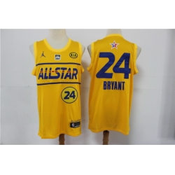 lakers 24 Kobe Bryant 2021 All Star Game Yellow Swingman Jersey