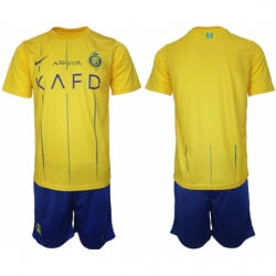 Men Al Nassr Custom 2023 24 Yellow Away Soccer Jersey Suit Men Al Nassr Custom 2023 24 Yellow Away Soccer Jersey Suit