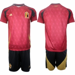 Men Belgium National Team Blank Red 2024 25 Home Soccer Jersey Suit Men Belgium National Team Blank Red 2024 25 Home Soccer Jersey Suit