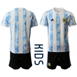Kids Argentina Short Soccer Jerseys 023