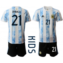 Kids Argentina Short Soccer Jerseys 032