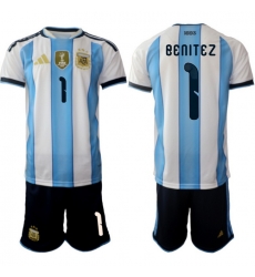 Argentina 2026 FIFA World Cup Soccer Jersey White #1 BENITEZ