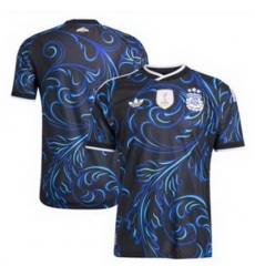 Men 0 Blank Argentina National Team adidas 2026 Away Replica Jersey Black 1