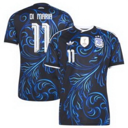 Men 11Angel Di Maria Argentina National Team adidas 2026 Away Replica Jersey Black 2