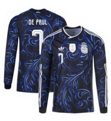 Men 7Rodrigo De Paul Argentina National Team adidas 2026 Away Replica Jersey Black 1 Men 7Rodrigo De Paul Argentina National Team adidas 2026 Away Replica Jersey Black 1
