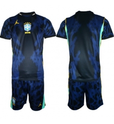 Youth Brazil 2026 FIFA World Cup Blue Away Soccer Jersey BLANK (2)