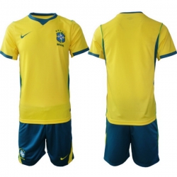 Youth Brazil 2026 FIFA World Cup Yellow Home Soccer Jersey BLANK 2