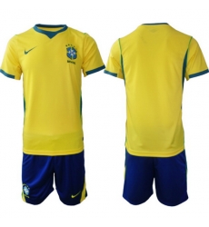 Youth Brazil 2026 FIFA World Cup Yellow Home Soccer Jersey BLANK