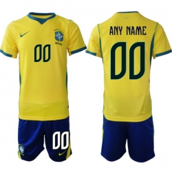 Youth Brazil 2026 FIFA World Cup Yellow Home Soccer Jersey CUSTOM