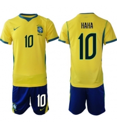 Youth Brazil 2026 FIFA World Cup Yellow Home Soccer Jersey KAKA #10