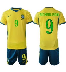 Youth Brazil 2026 FIFA World Cup Yellow Home Soccer Jersey RICHARLISON #9