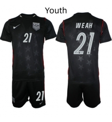 USA FIFA World Cup 2026 Navy Blue Soccer Jersey Timothy Weah #21