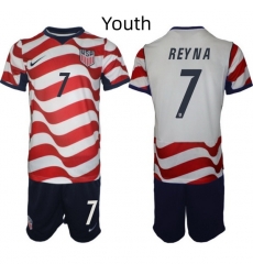 USA FIFA World Cup 2026 Soccer Red Home Jersey Giovanni Reyna #7