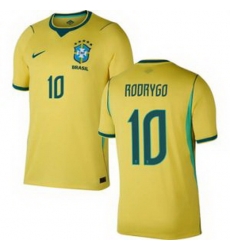 Men 10Rodrygo Brazil National Team Raphinha 2026 Home Jersey 1