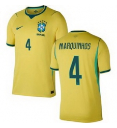 Men 4 Brazil National Team Marquinhos 2026 Home Jersey 1