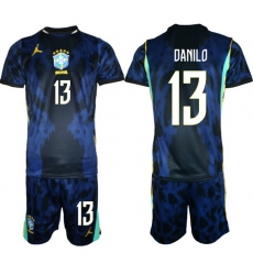 Men Brazil 2026 FIFA World Cup Blue Away Soccer Jersey DANILO #13