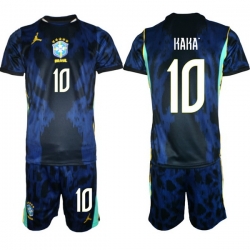 Men Brazil 2026 FIFA World Cup Blue Away Soccer Jersey KAKA #10