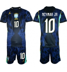 Men Brazil 2026 FIFA World Cup Blue Away Soccer Jersey NEYMAR JR #10 Men Brazil 2026 FIFA World Cup Blue Away Soccer Jersey NEYMAR JR #10