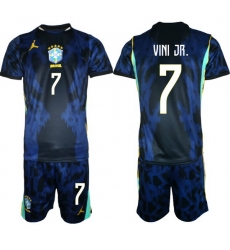 Men Brazil 2026 FIFA World Cup Blue Away Soccer Jersey VINI JR. #7