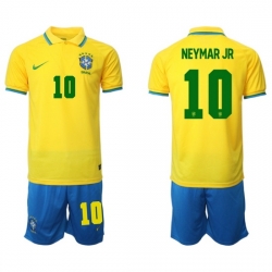 Youth FIFA 2022 Brazil Soccer Neymar JR Jersey 066