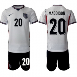 England FIFA World Cup 2026 White Soccer Jersey James Maddison #20