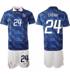 Men France 2026 FIFA World Cup Blue Soccer Jersey #24 Rayan Cherki Men France 2026 FIFA World Cup Blue Soccer Jersey #24 Rayan Cherki
