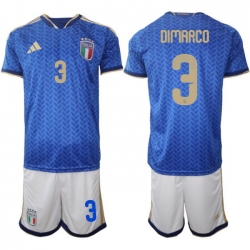 Italy 2026 FIFA World Cup Soccer Jersey Blue #3 DIMARCO