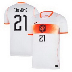 Men 21 Netherlands National Frenkie de Jong 2026 Away Stadium  2