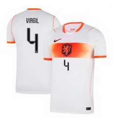 Men 4 Netherlands National Virgil van Dijk 2026 Away Stadium  2