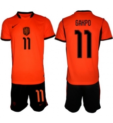 Men Netherlands 2026 Soccer Jerseys Orange #11 Cody Gakpo