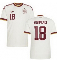 Men 18 Spain Martin Zubimendi World Cup 2026 Away Replica Jersey   2