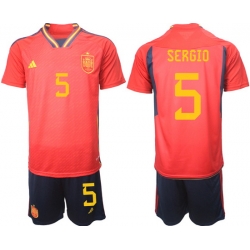 Men FIFA 2022 Spain Soccer Jersey 018