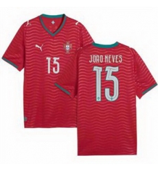 Men 15 Portugal Joao Neves Home Replica Jersey   1