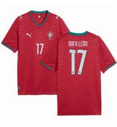 Men 17 Portugal Rafael Leao Home Replica Jersey 1 Men 17 Portugal Rafael Leao Home Replica Jersey 1