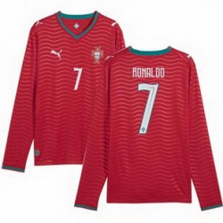Men 7 Portugal Cristiano Ronaldo Home Replica Jersey   2