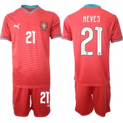 Portugal 2026 FIFA World Cup Soccer Jersey Red #21 NEVES