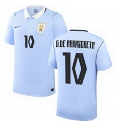 Men 10 Uruguay Giorgian de Arrascaeta Away Replica Jersey World 1 Men 10 Uruguay Giorgian de Arrascaeta Away Replica Jersey World 1