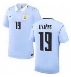 Men 19 Uruguay Federico Vinas Away Replica Jersey World 1 Men 19 Uruguay Federico Vinas Away Replica Jersey World 1